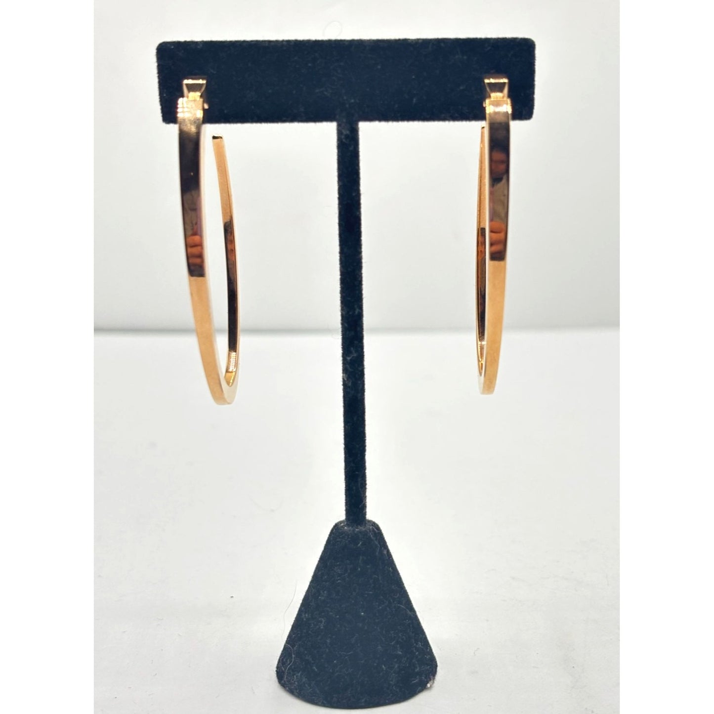 India Michs Gold-Tone Curved Oval Hoop Earrings