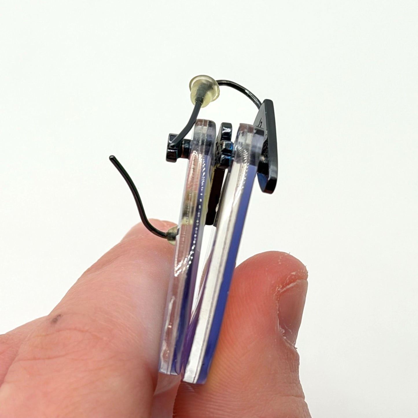 Kendra Scott Iridescent Pink & Clear Lucite Statement Earrings