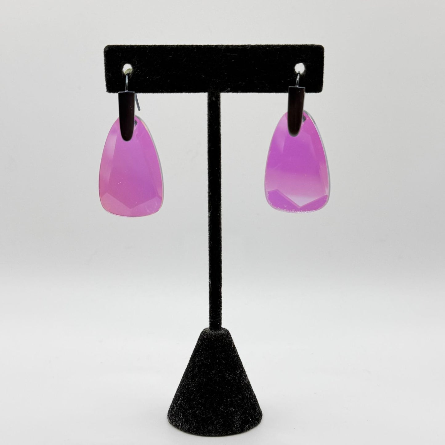 Kendra Scott Iridescent Pink & Clear Lucite Statement Earrings