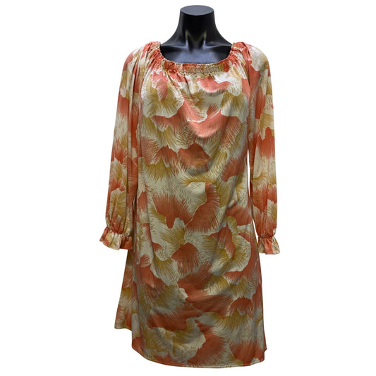 Luli Fama Floral Print Long Sleeve Dress Size M