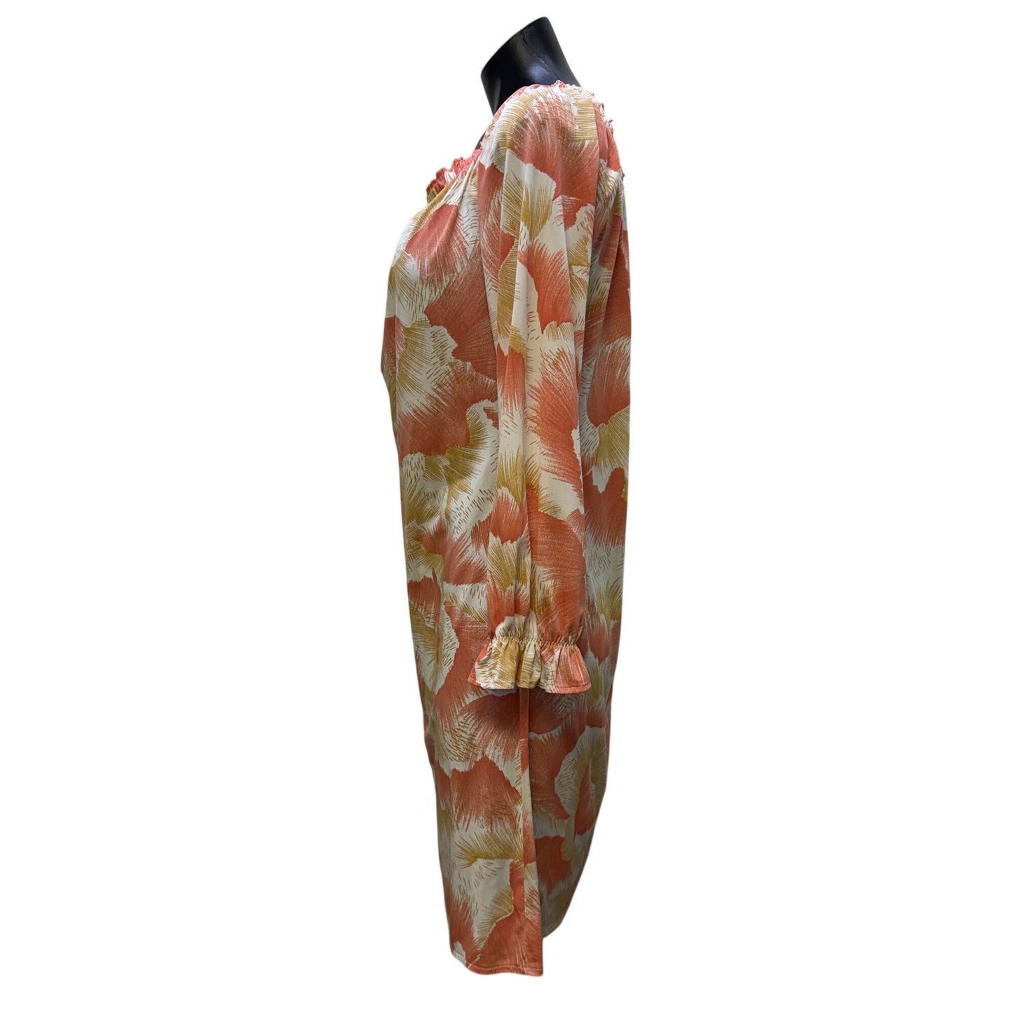 Luli Fama Floral Print Long Sleeve Dress Size M