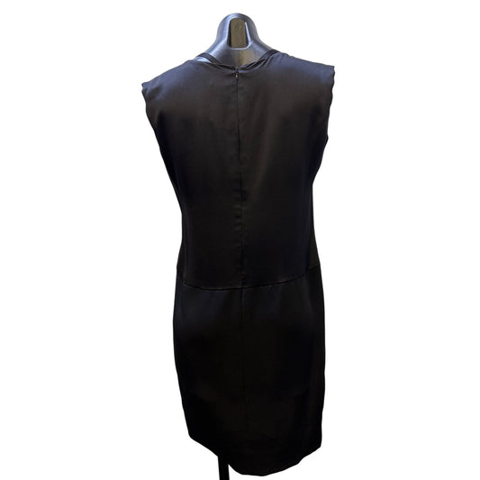 Mark Heister Black Silk Sleeveless Dress Small With Back Zipper Closure