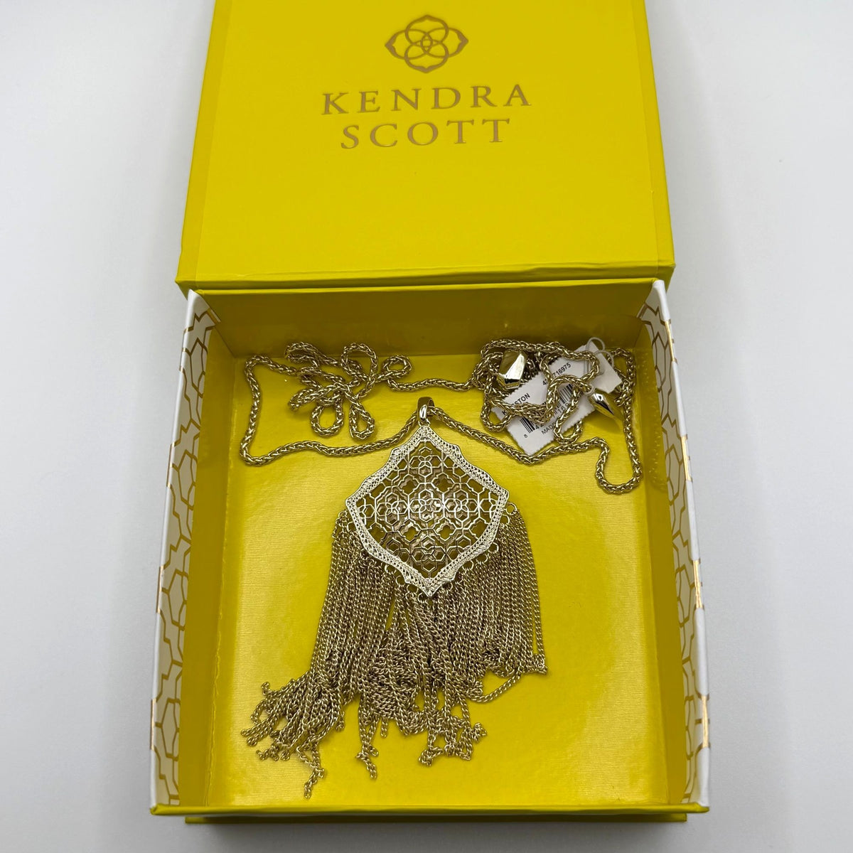 Kendra Scott Gold-Tone Chain Necklace With Filigree Pendant