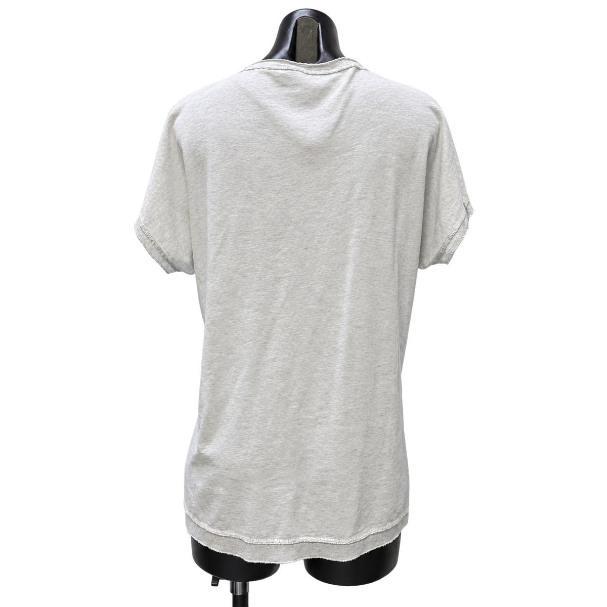 Tempo Paris White Linen Short-Sleeve Blouse Size S