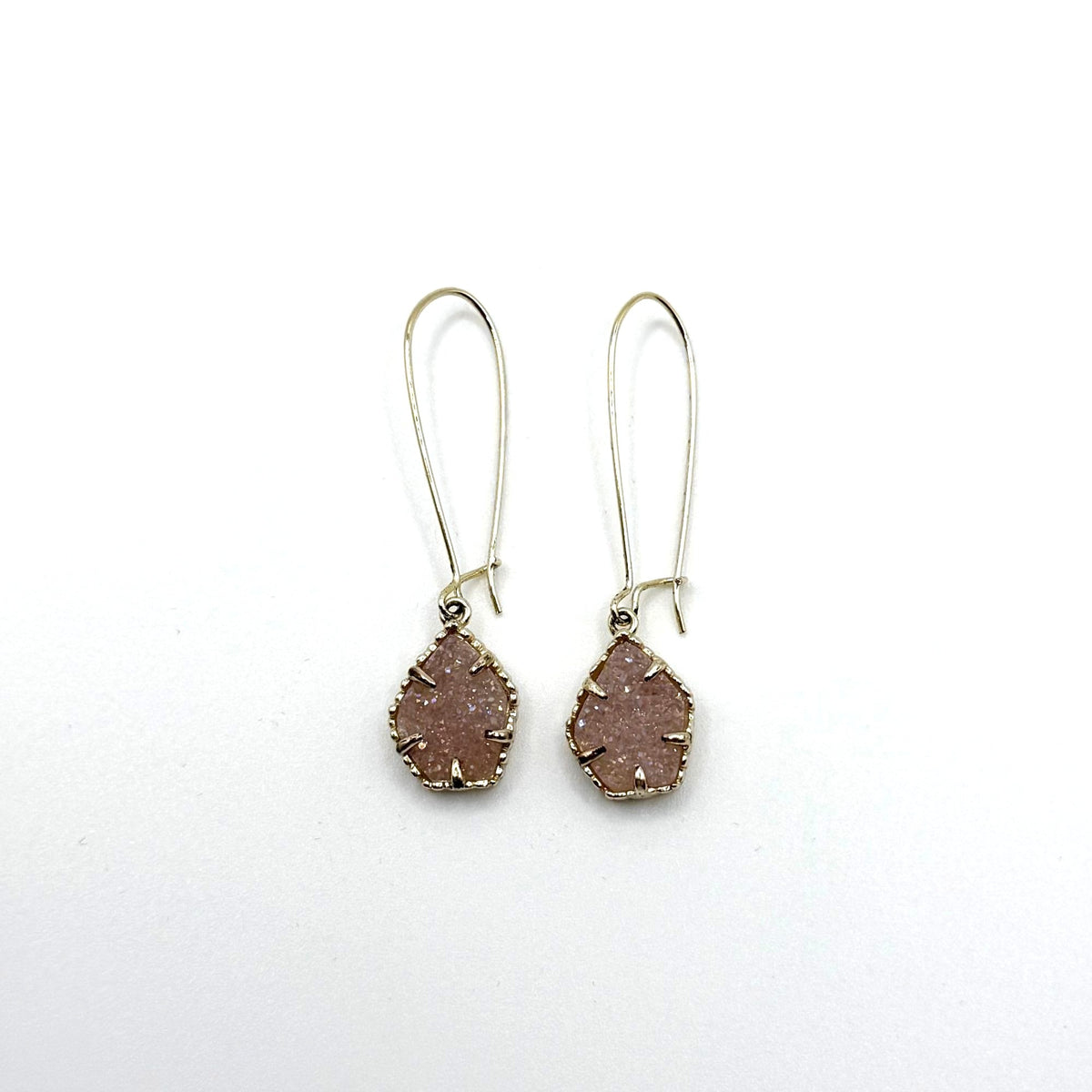 Kendra Scott Gold-Tone Rose Druzy Drop Earrings