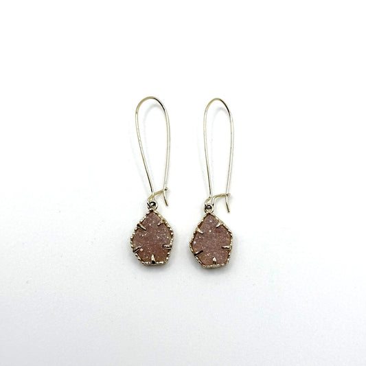 Kendra Scott Gold-Tone Rose Druzy Drop Earrings