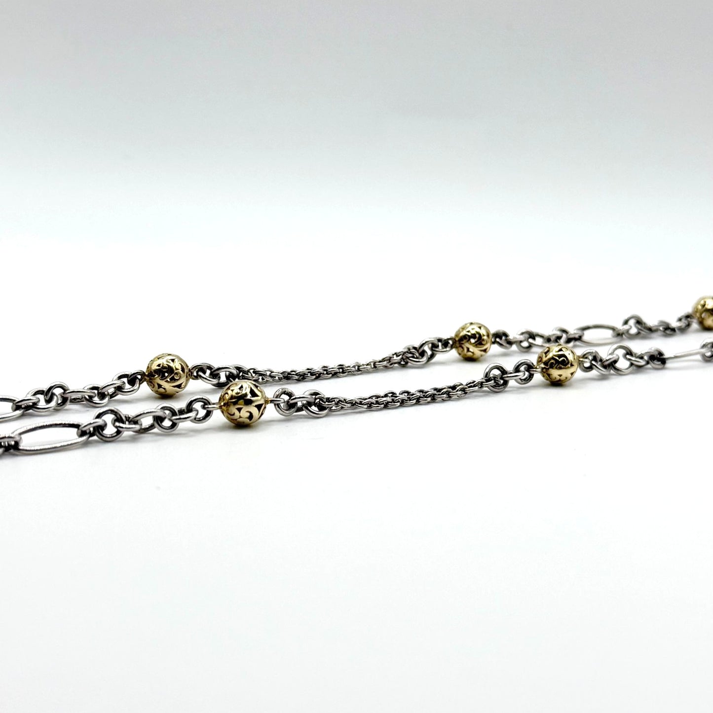 Vintage Lois Hill Sterling Silver & Gold Accented Pendant Necklace