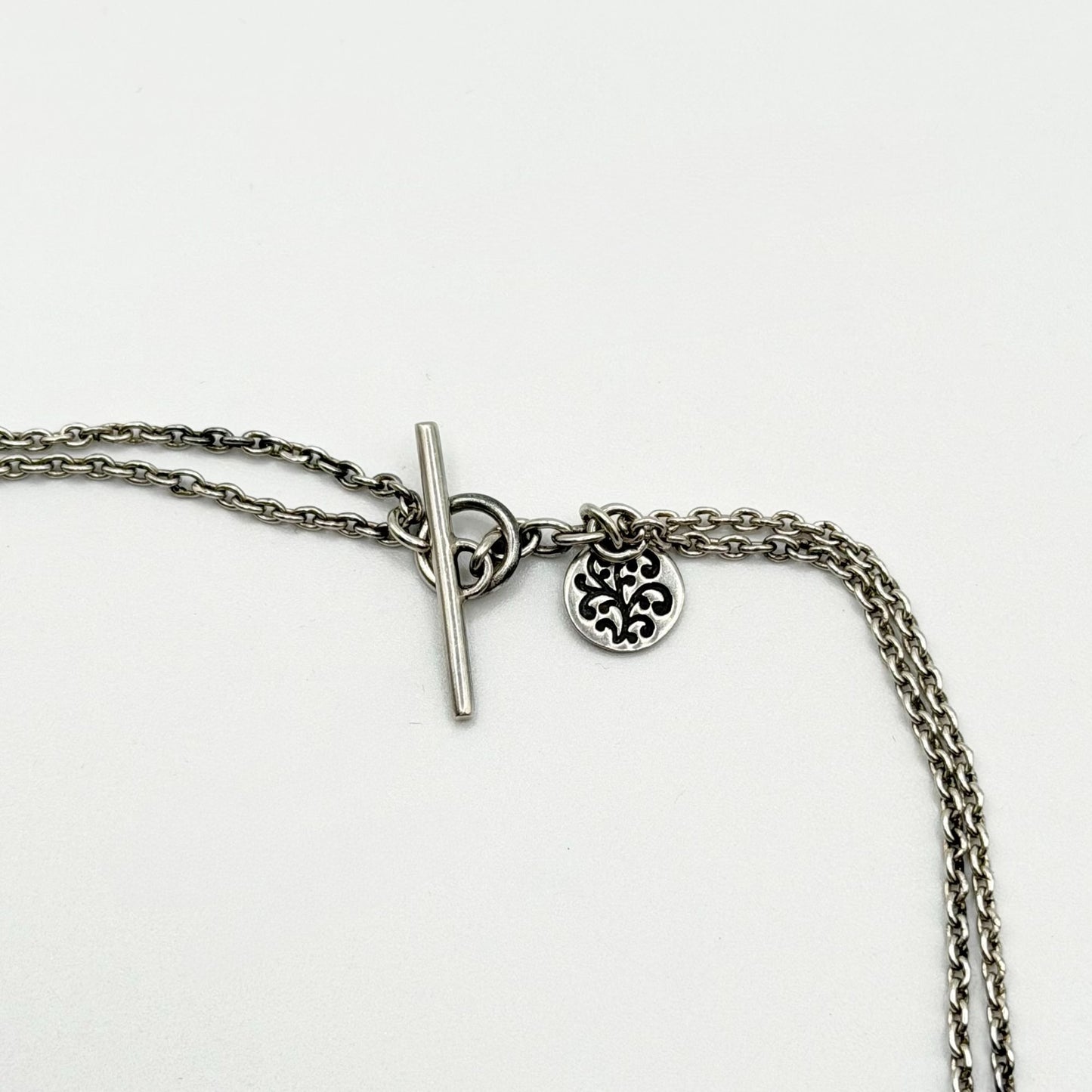 Vintage Lois Hill Sterling Silver & Gold Accented Pendant Necklace