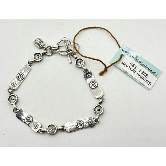 NWT Box Rockhill 925 Sterling Silver & Crystal Bracelet