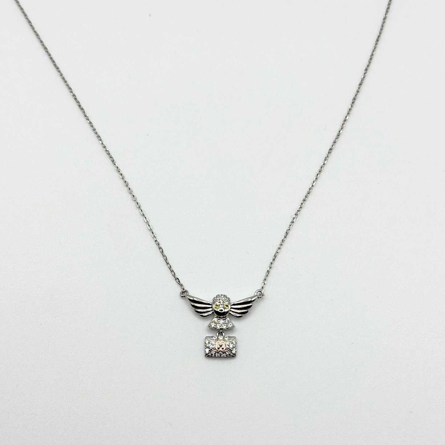 Harry Potter WBEI 925 Sterling Silver Owl Pendant Necklace