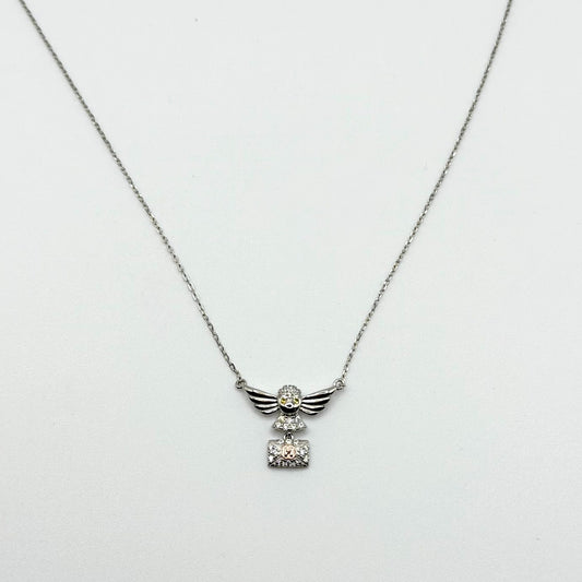 WBEI 925 Sterling Silver Owl Pendant Necklace