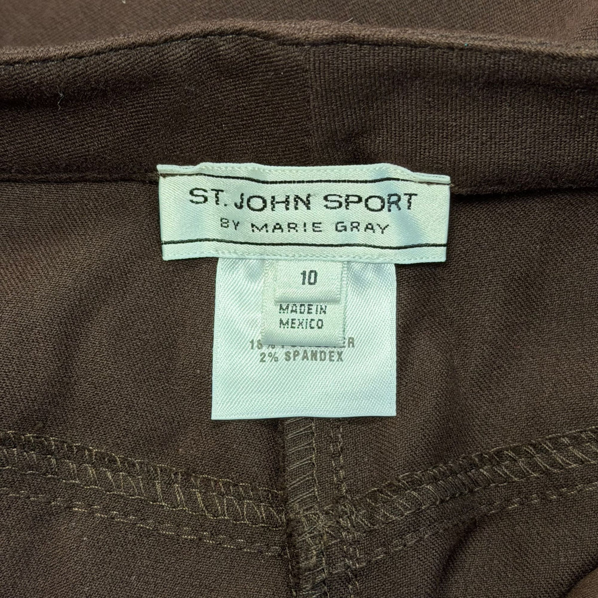 St John Sport Brown Straight-Leg Pants Size 10