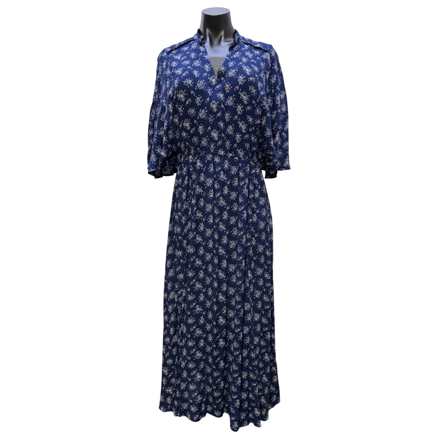 Christy Dawn Blue & White Floral Maxi Dress XS