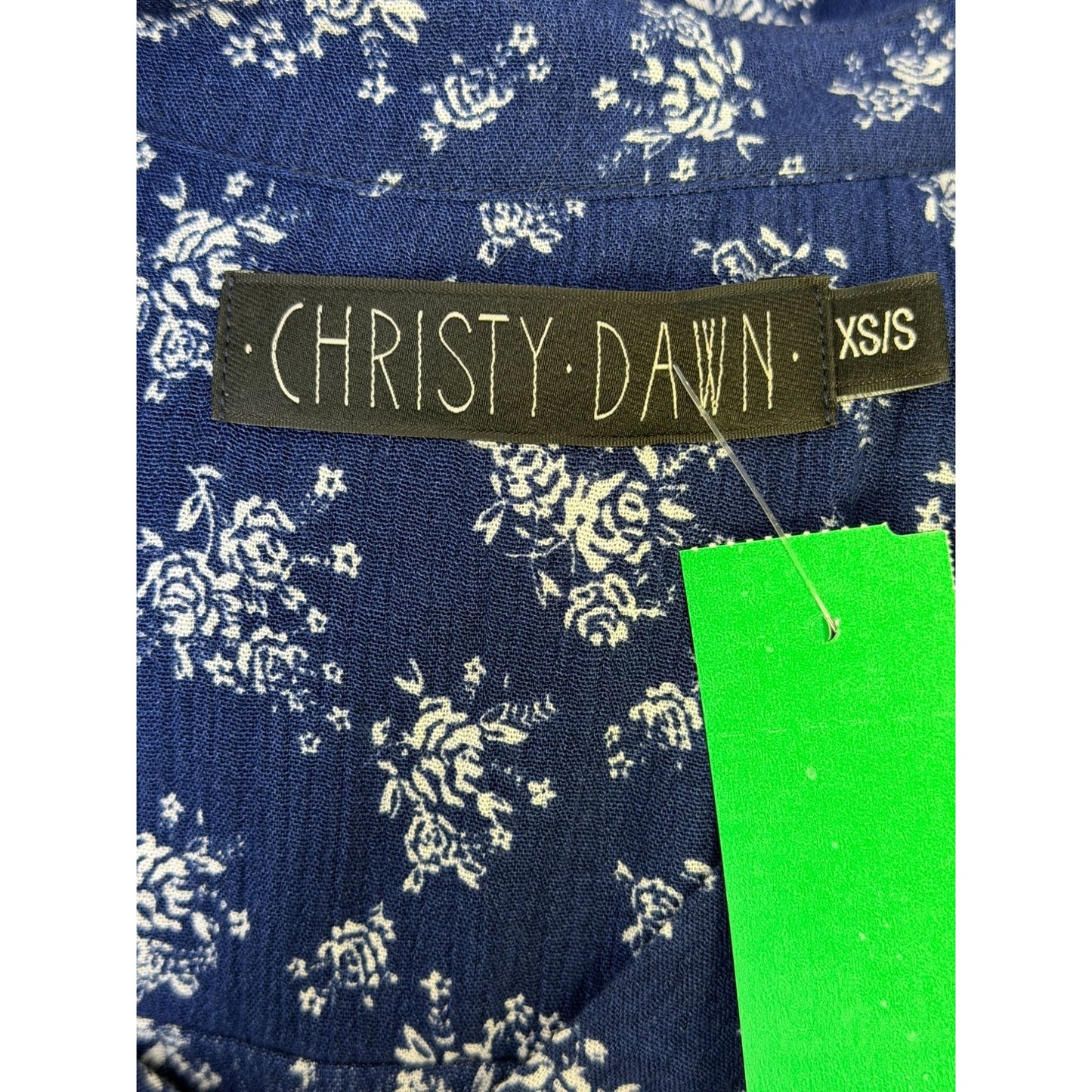 Christy Dawn Blue & White Floral Maxi Dress XS