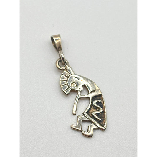 Sterling Silver Kokopelli Pendant Charm 925