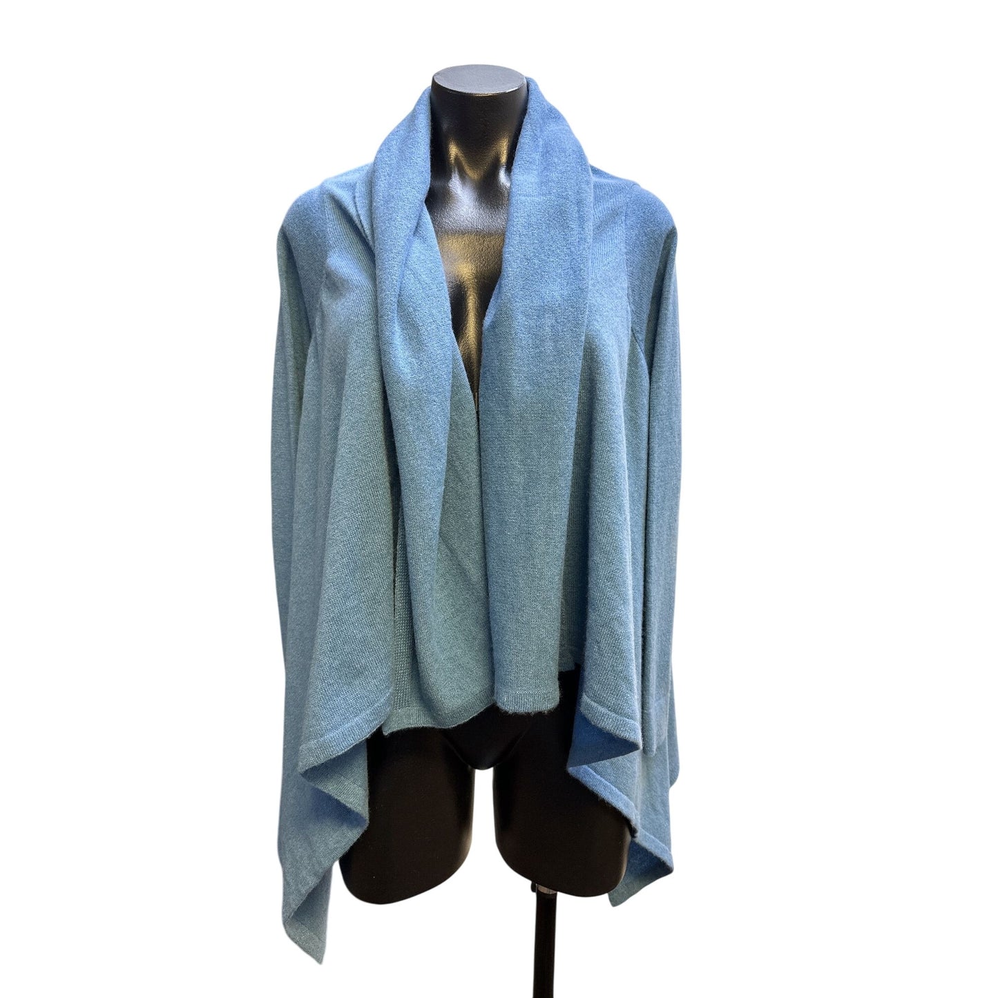 NWT Portolano Blue Cashmere Open Front Drape Cardigan Size S