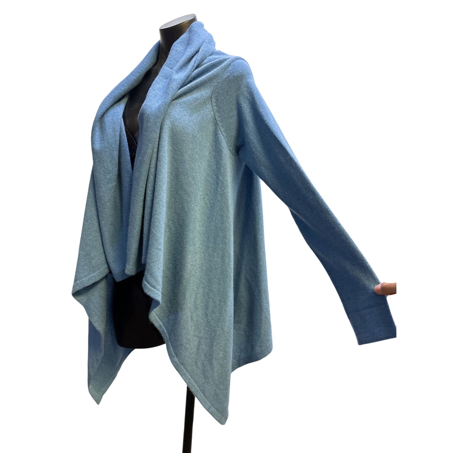 NWT Portolano Blue Cashmere Open Front Drape Cardigan Size S