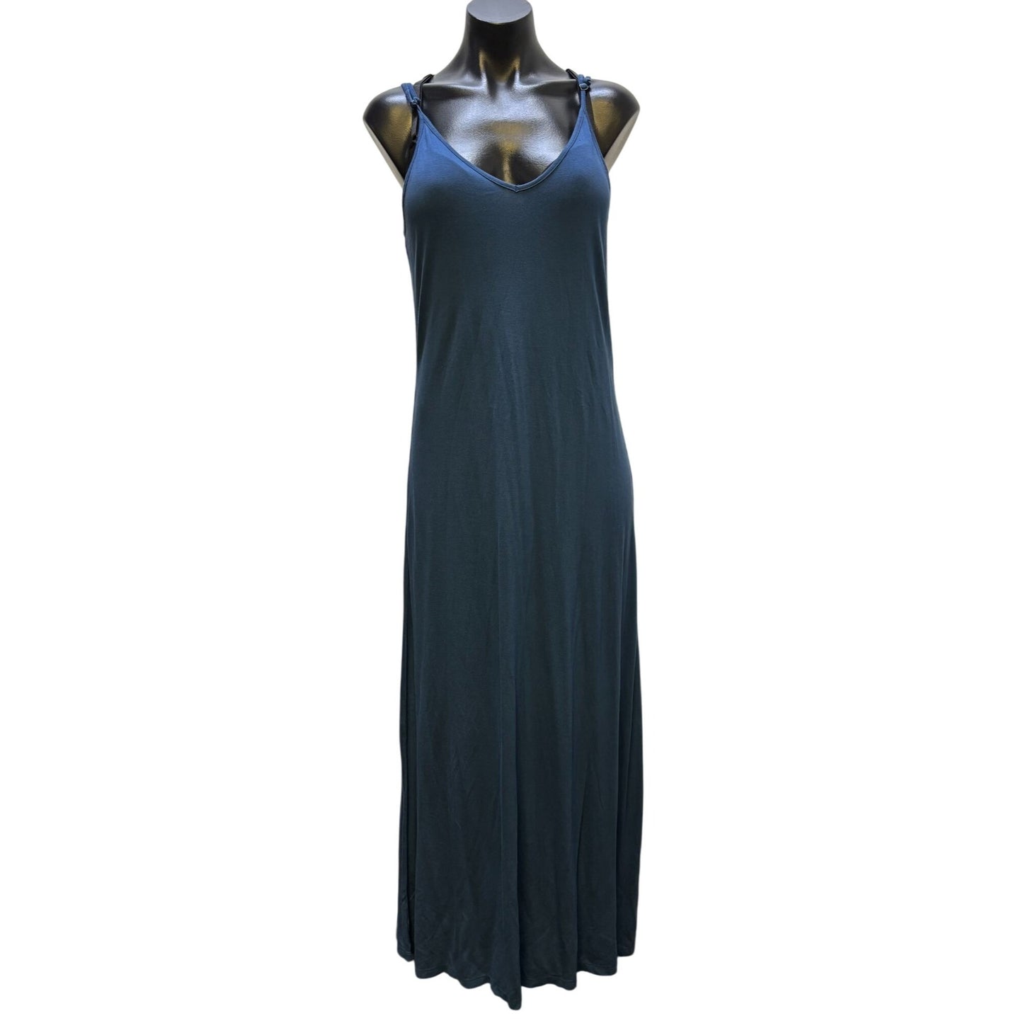 Sundance Embroidered Maxi Dress W/Slip Teal Floral V-Neck M