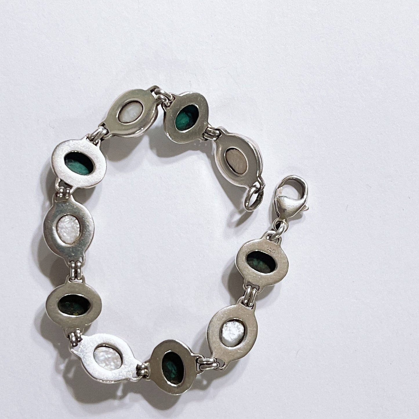 Turquoise Pearl Sterling Silver Bracelet