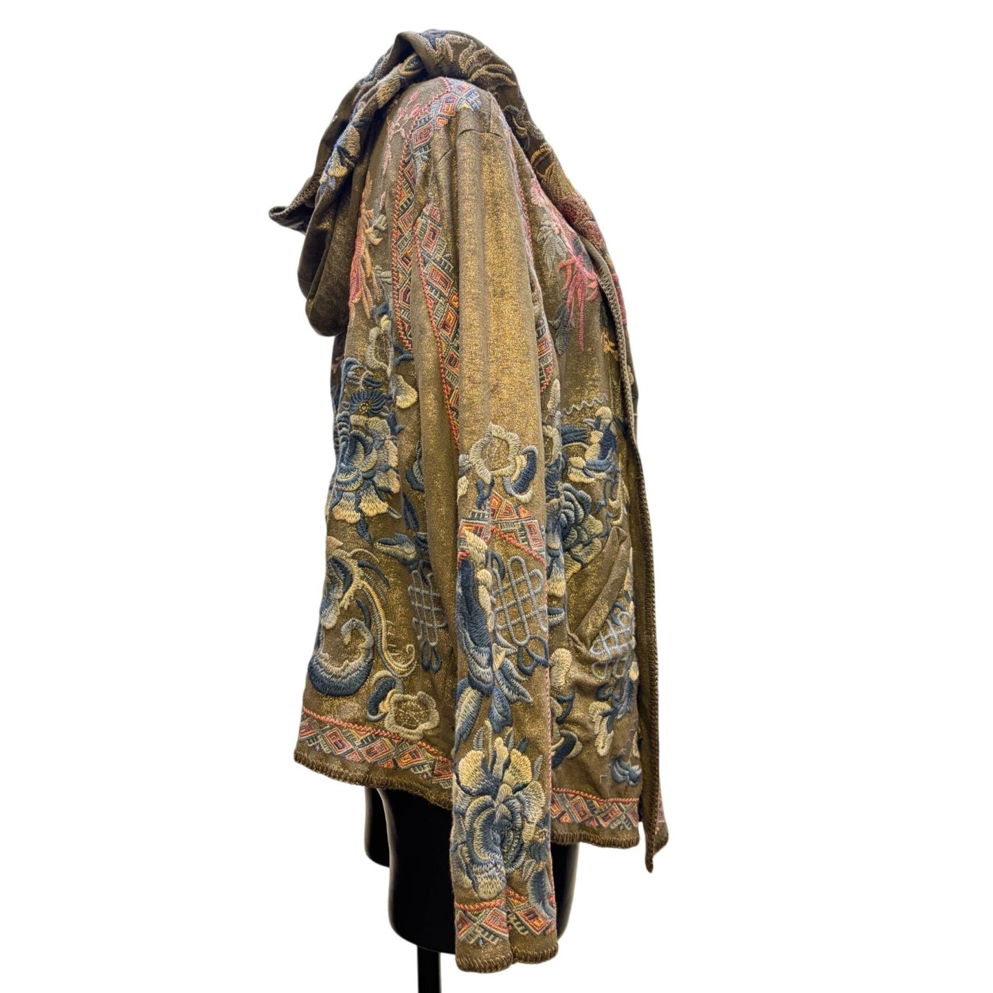 Embroidered Hooded Jacket By Johnny Was Biya  L