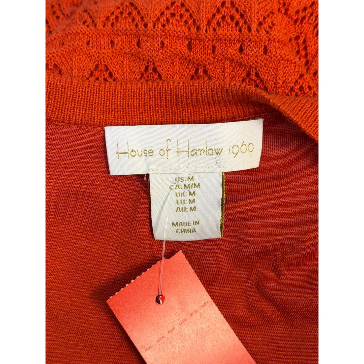 House Of Harlow 1960 Orange Crochet Maxi Dress Size M