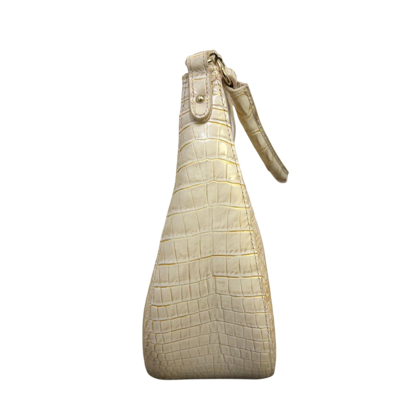 NWOT Brahmin Cream Multi-Color Croc Embossed Leather Shoulder Bag