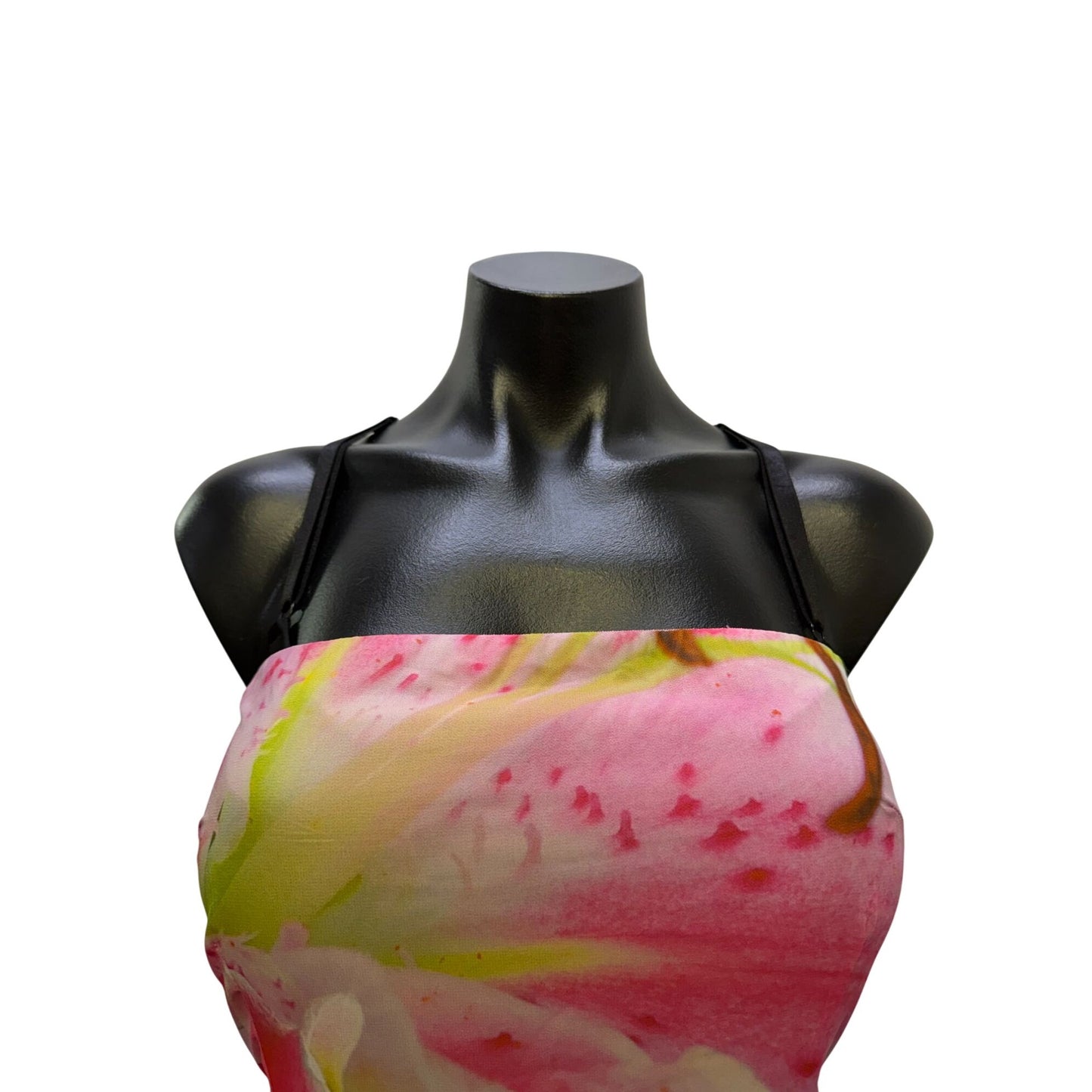 NWT Peppermayo Eden Strapless Maxi Dress Pink Floral Size L