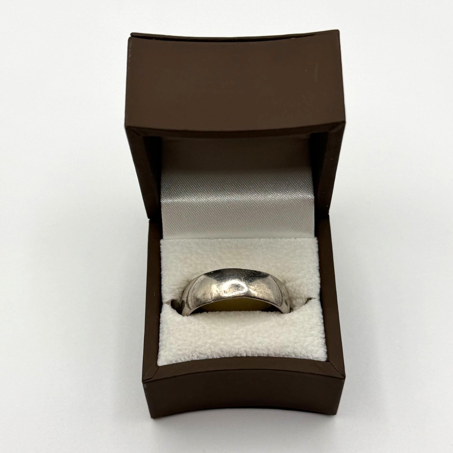 925 Sterling Silver Plain Band Ring Size 13