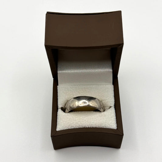 925 Sterling Silver Plain Band Ring Size 13