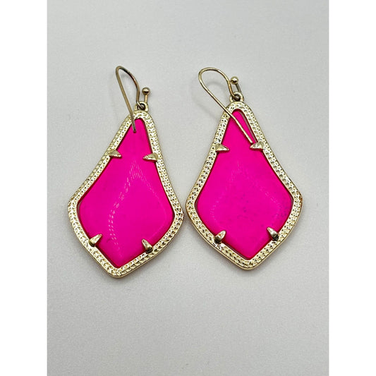 Kendra Scott Elle Drop Earrings Pink Gold-Plated Metal Lightweight & Chic Statement