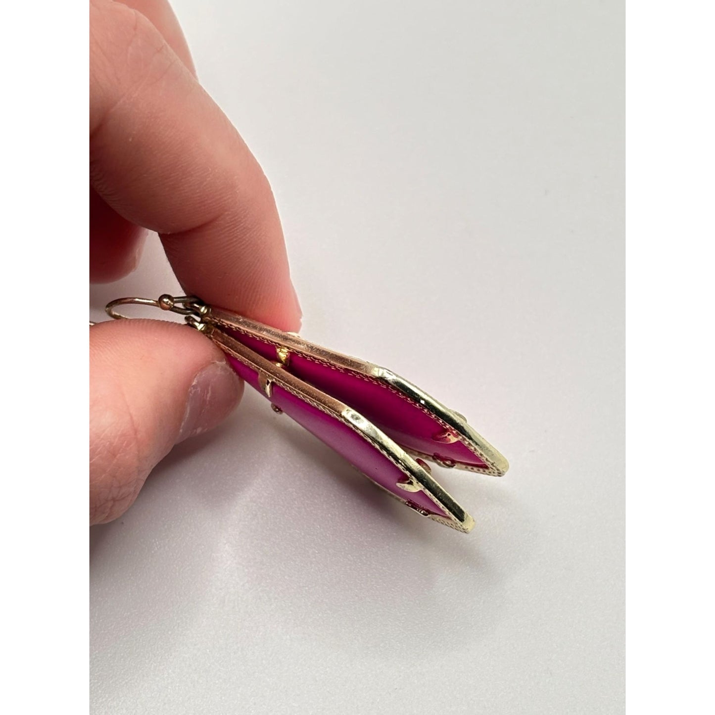 Kendra Scott Elle Drop Earrings Pink Gold-Plated Metal Lightweight & Chic Statement