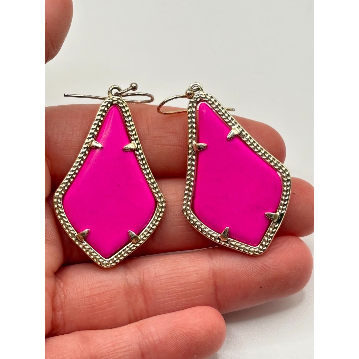 Kendra Scott Elle Drop Earrings Pink Gold-Plated Metal Lightweight & Chic Statement