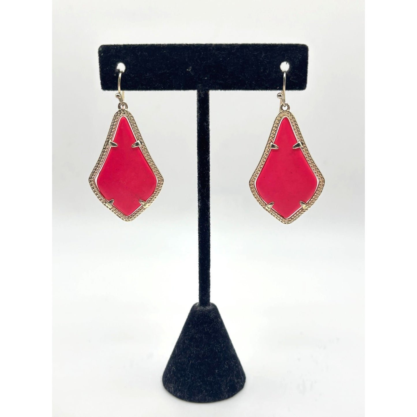 Kendra Scott Elle Drop Earrings Pink Gold-Plated Metal Lightweight & Chic Statement