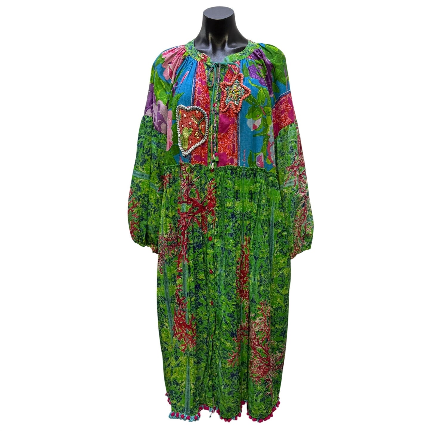 Antica Sartoria By Giacomo Cinque Dress Embellished Green Multi OS
