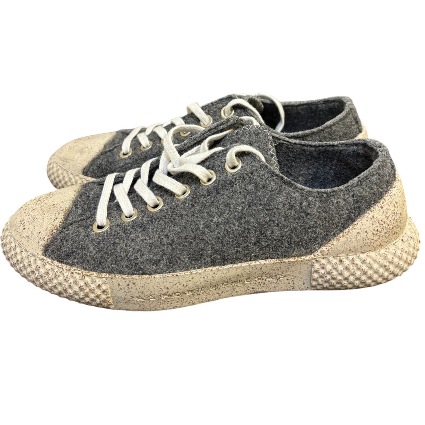 Asportuguesas Grey & White Wool Sneakers Size 8.5