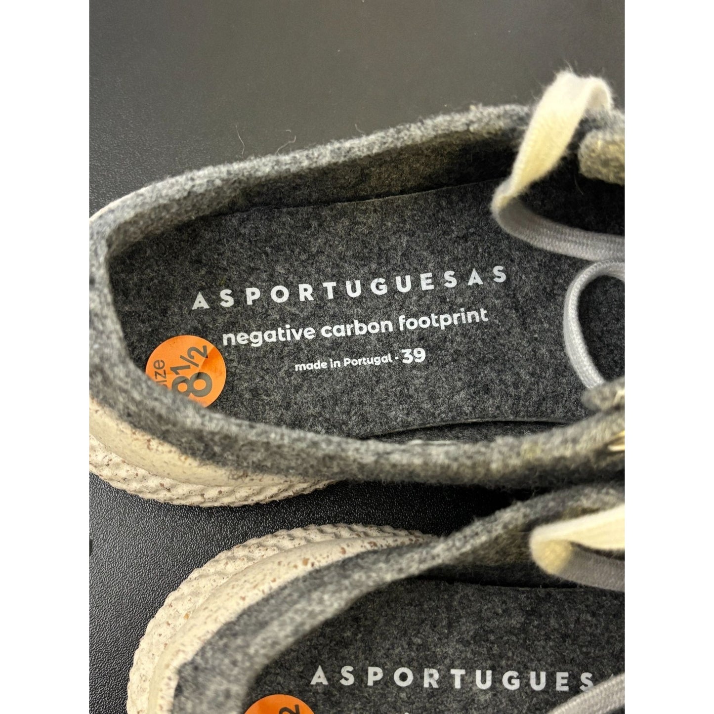Asportuguesas Grey & White Wool Sneakers Size 8.5