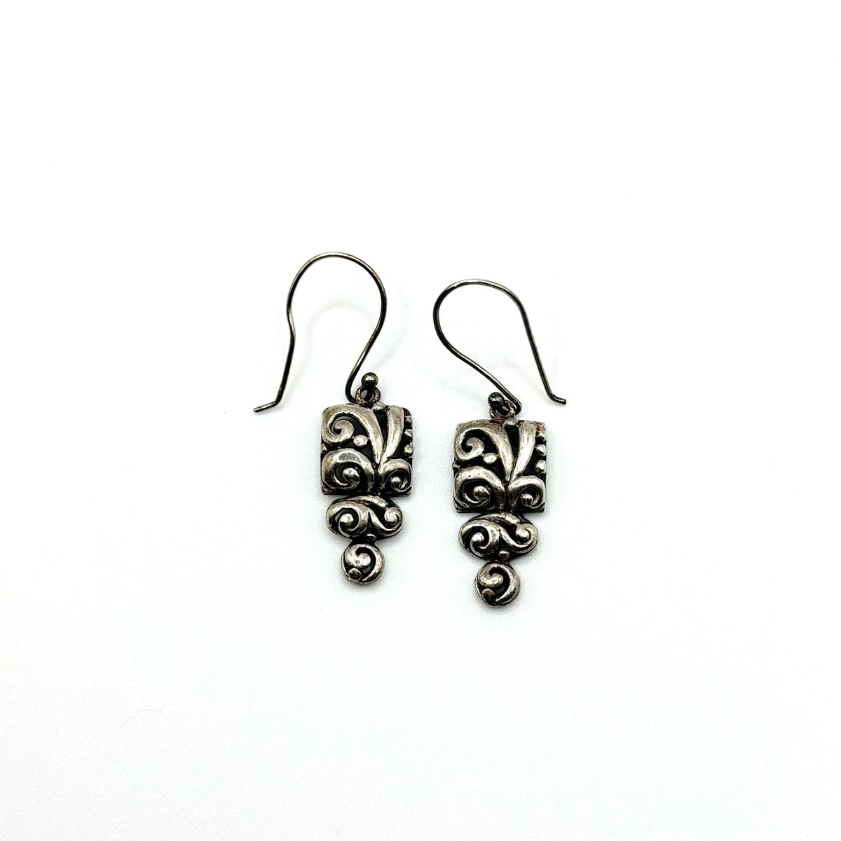 Vintage Artisan Sterling Silver Dangle Earrings