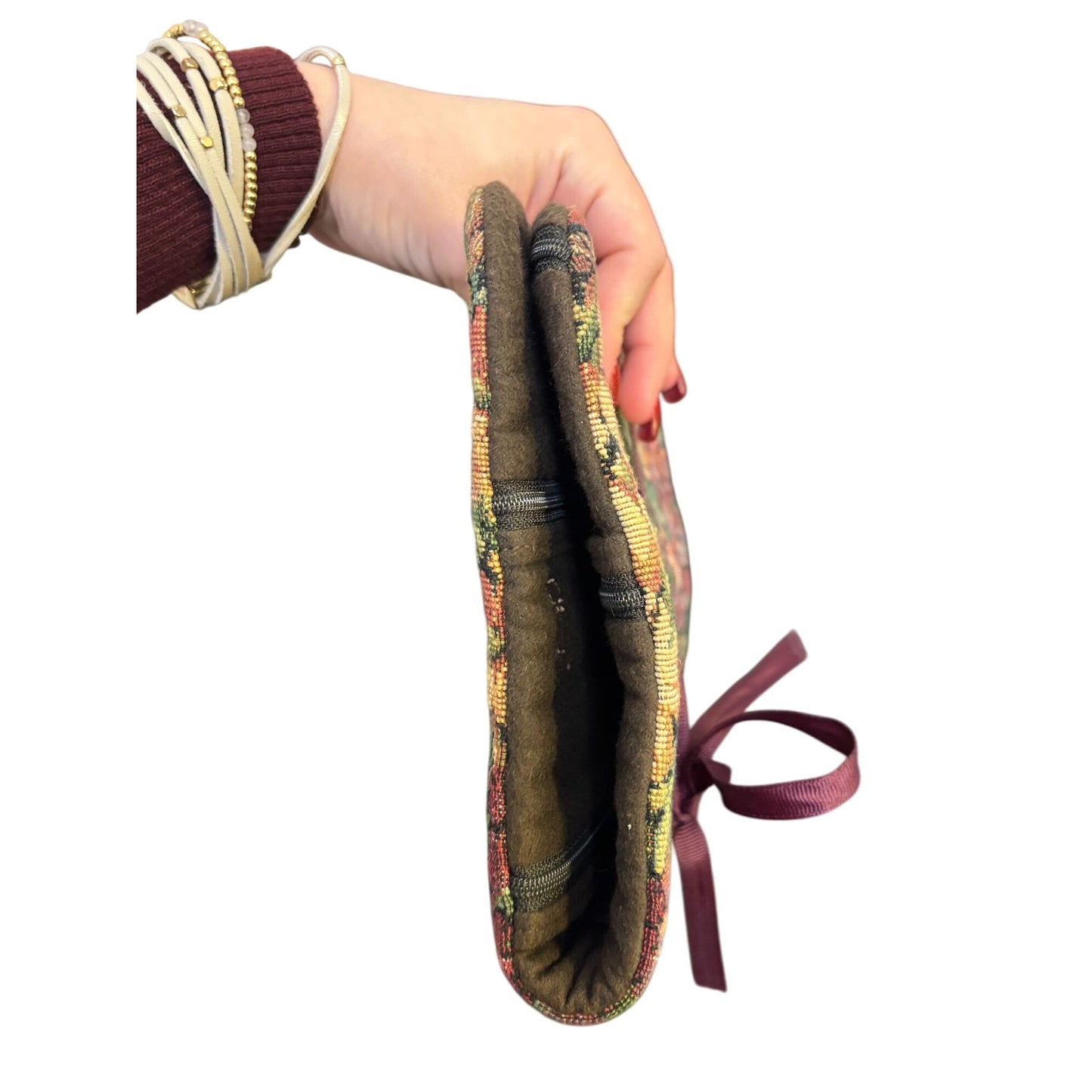 James Avery Vintage Floral Tapestry Jewelry Case