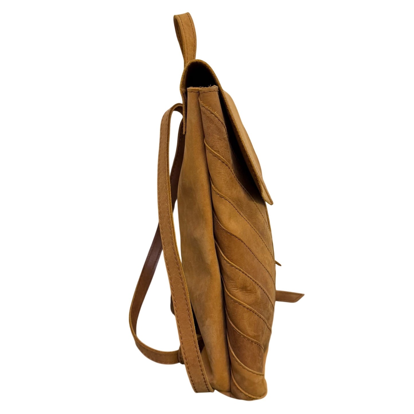 Raven & Lily Brown Leather Backpack With Adjustable Straps L