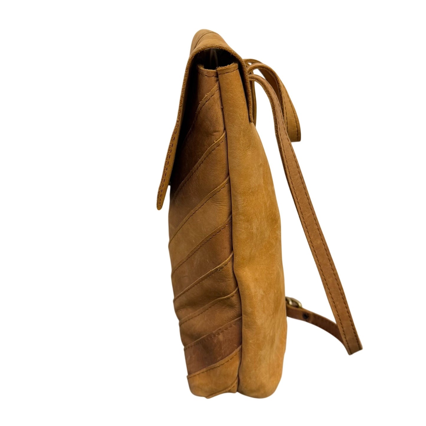 Raven & Lily Brown Leather Backpack With Adjustable Straps L