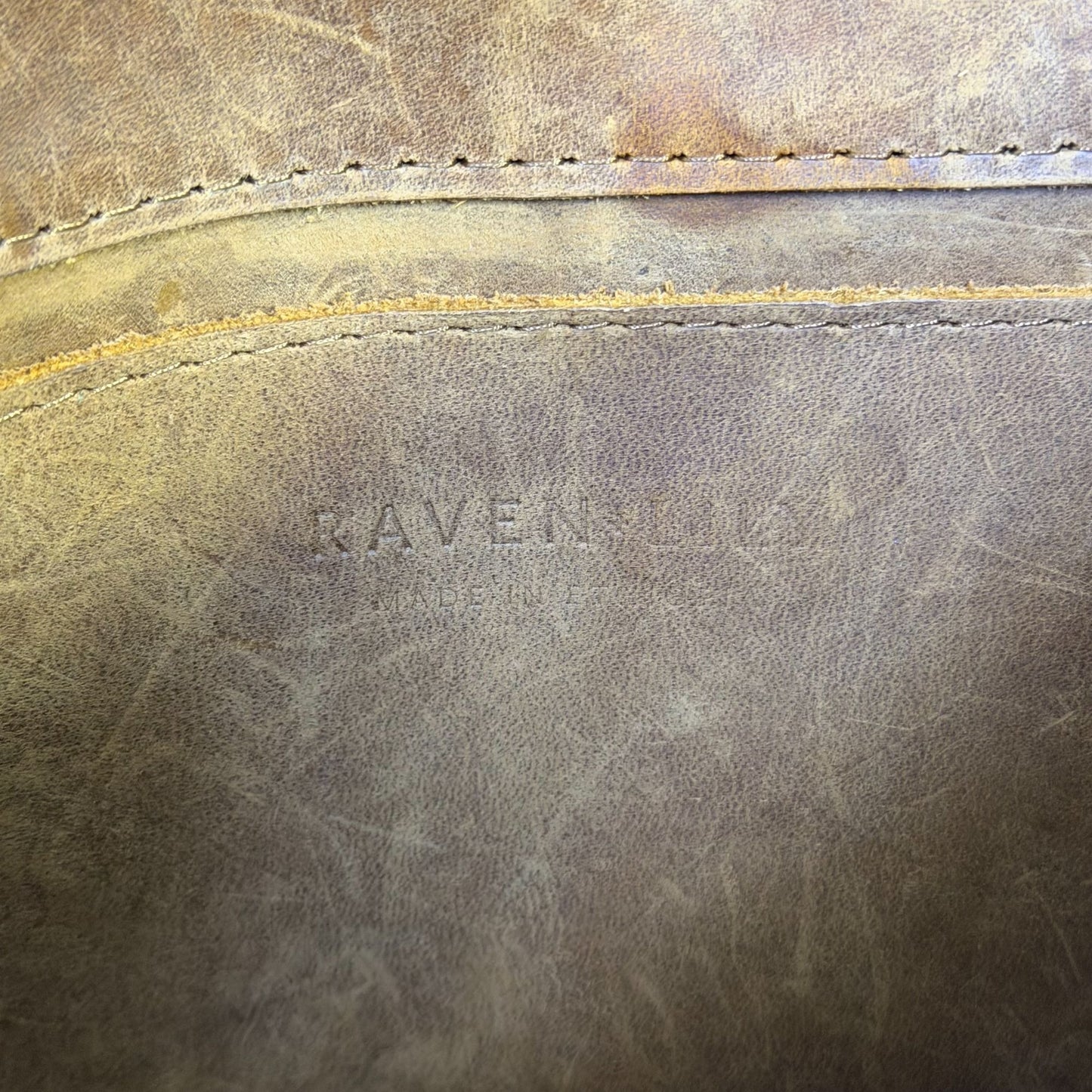 Raven & Lily Brown Leather Backpack With Adjustable Straps L