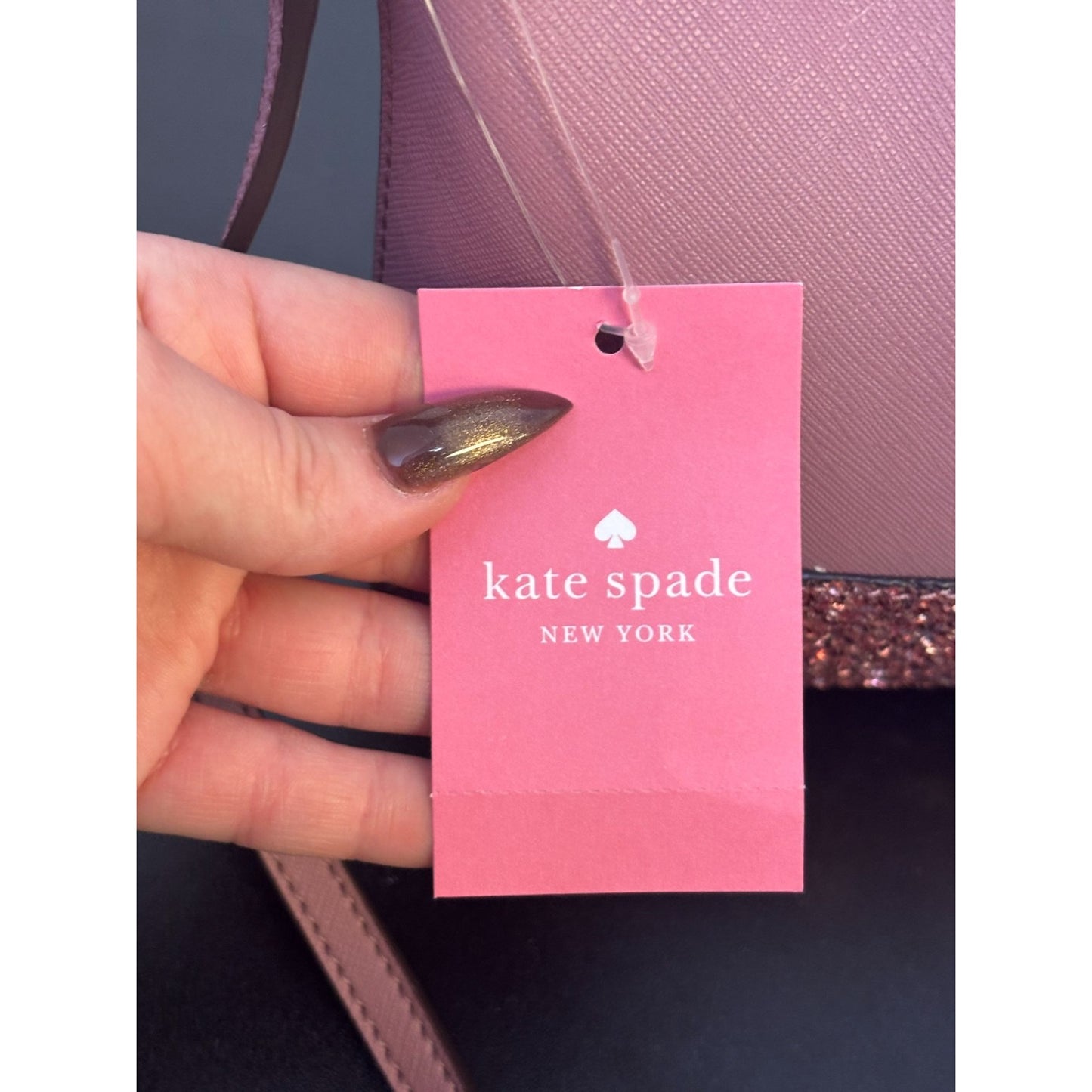 NWT Kate Spade New York Peony Pink Crossbody Bag With Glitter Accents