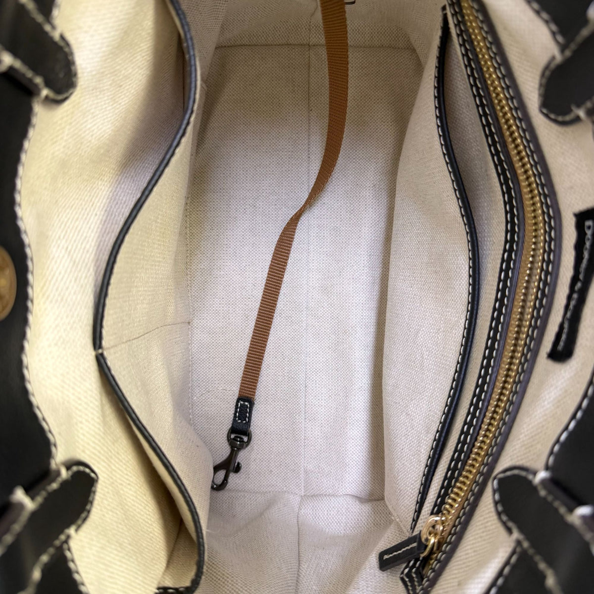 Dooney & Bourke Black Pebble Leather Handbag