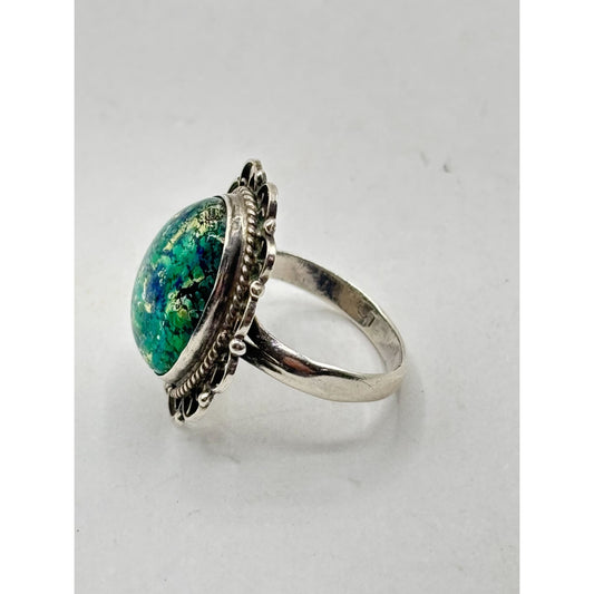 Sterling Silver Triplet Opal Ring Size 5.5