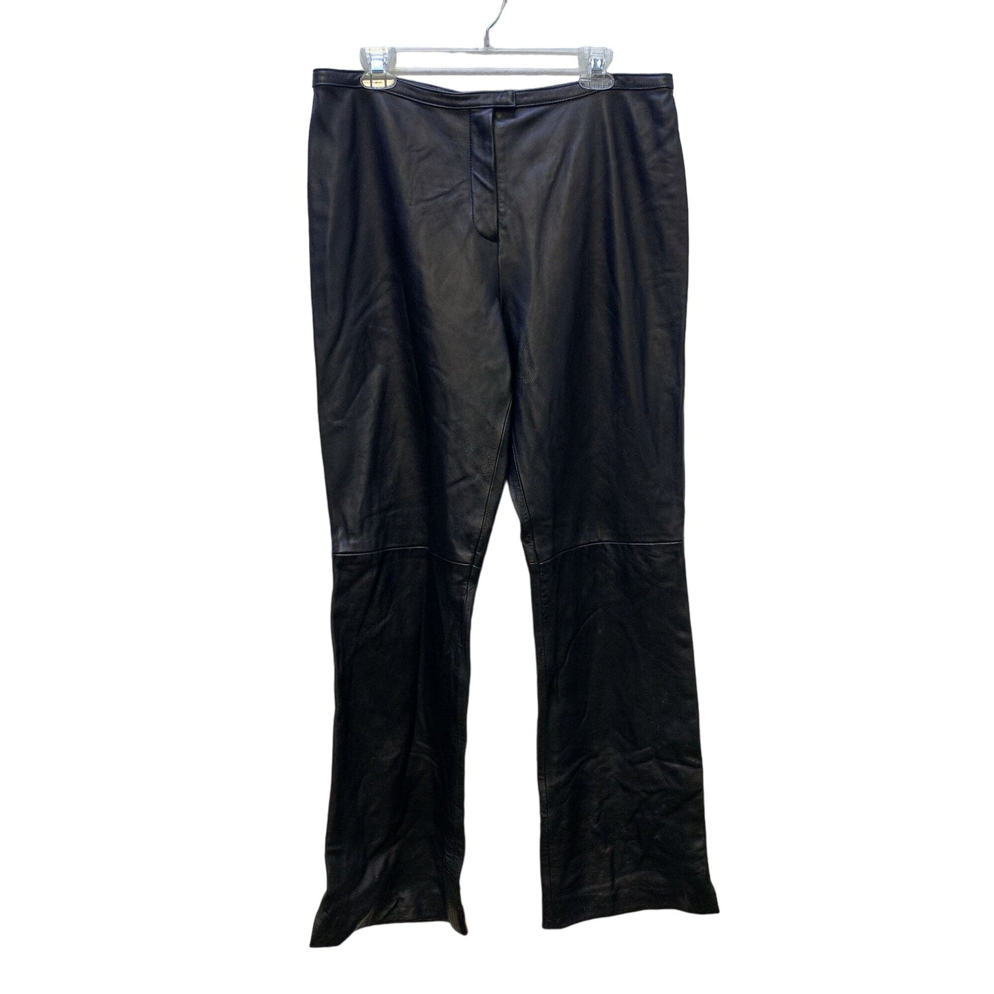 St. John Collection by Marie Gray Black Lined Leather Pants Size 14