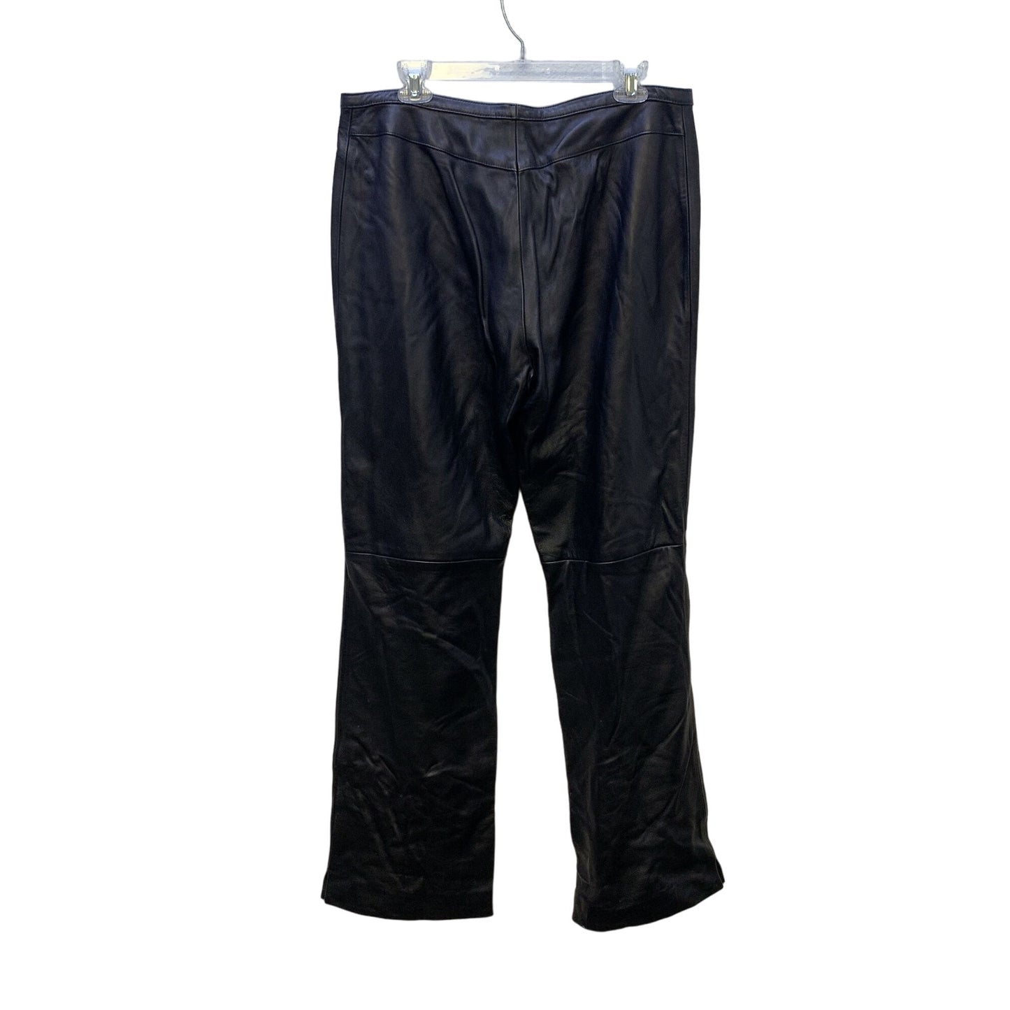 St. John Collection by Marie Gray Black Lined Leather Pants Size 14