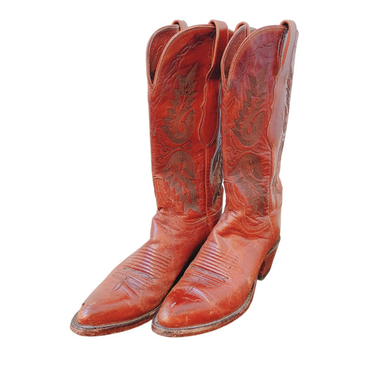 Lucchese Women's Brown Leather Western Cowboy Boots 7