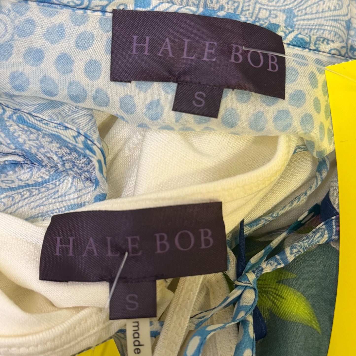 Hale Bob Blouse/Cami Blue Multi Floral V-Neck S