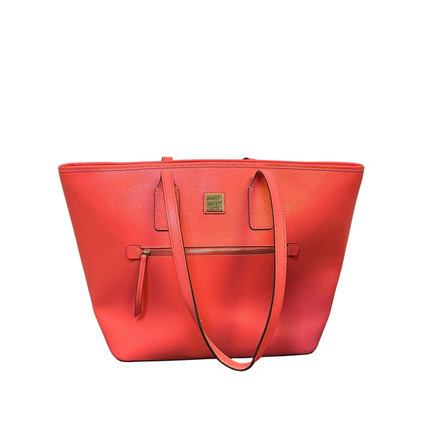 Dooney & Bourke Melon Red Large Pebble Leather Tote Purse