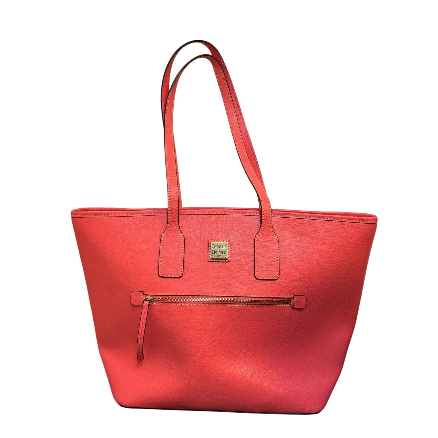 Dooney & Bourke Melon Red Large Pebble Leather Tote Purse